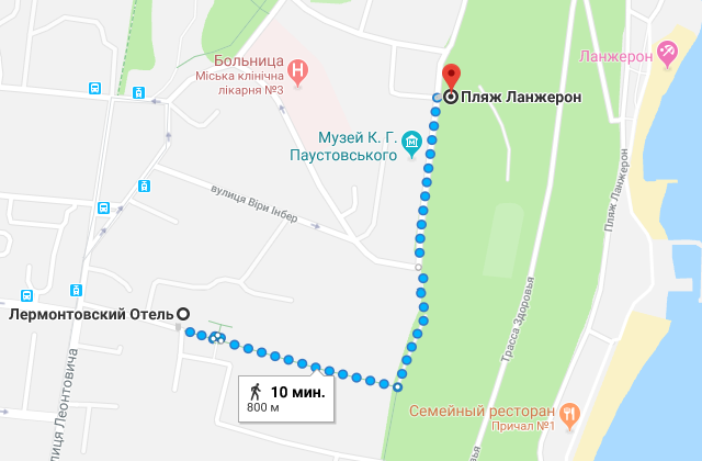 Как дойти до пляжа Ланжерон от отеля