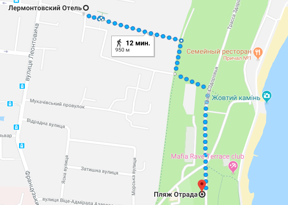 Как добраться до пляжа Отрада