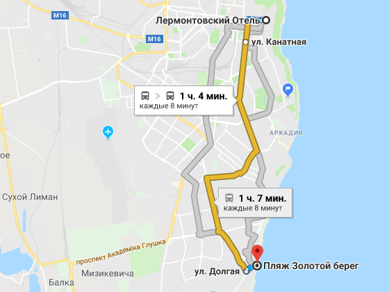 Как доехать до пляжа Золотой берег